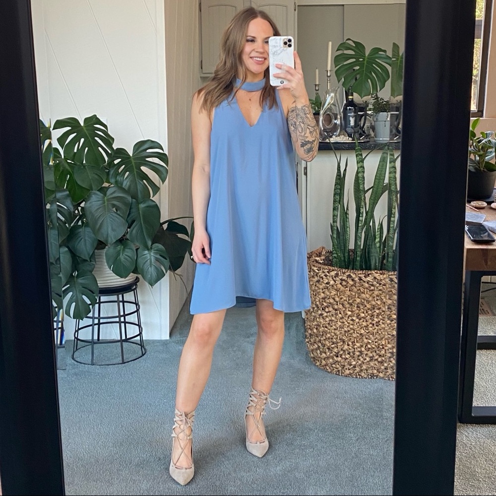 Lulu's Blue Sleeveless Dress